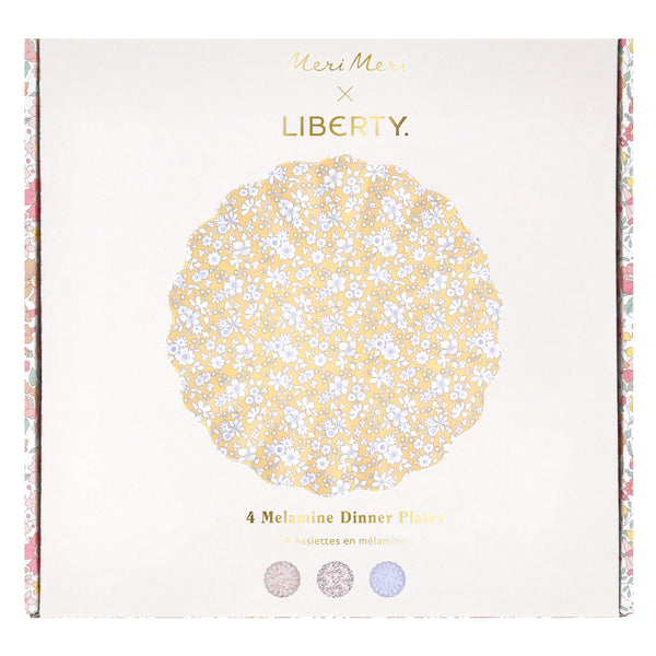 Meri Meri x Liberty Mixed Set Reusable Large Plates (x 4)