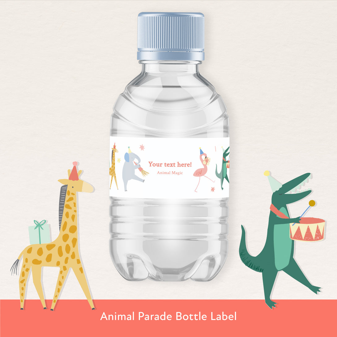 Our digital party bundle, with bright and beautiful animal illustrations, includes all you need to welcome guests to your party. Image5