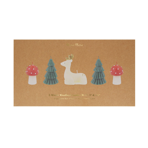 Our festive candle set, with Christmas tree candles, reindeer and mushrooms, make a great Christmas host gift. Image6