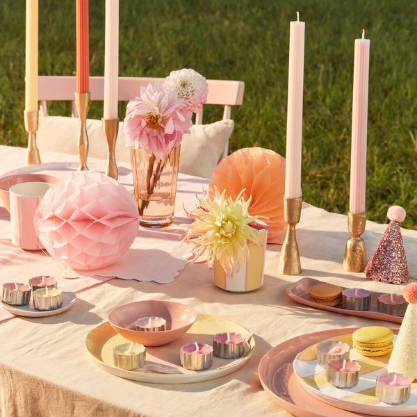 Our colored tealight candles are perfect as a hostess gift and to add color to any party. Image2