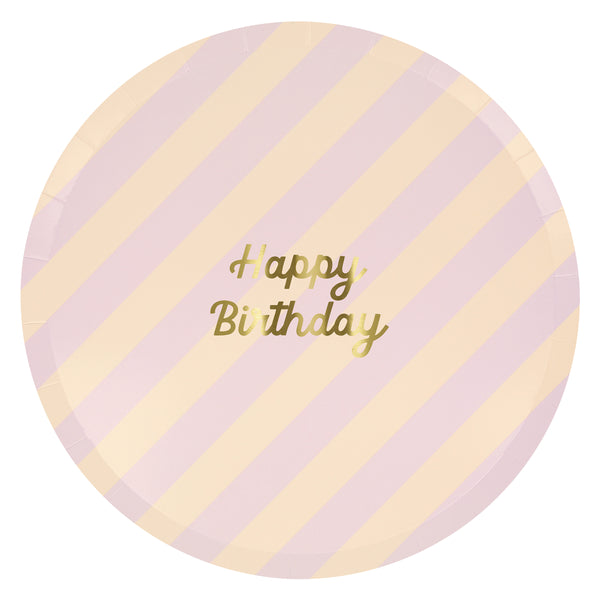 Our happy birthday plates, with colorful stripes, are amazing for any birthday party. Image7