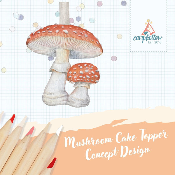 Mushroom Porcelain Cake Topper