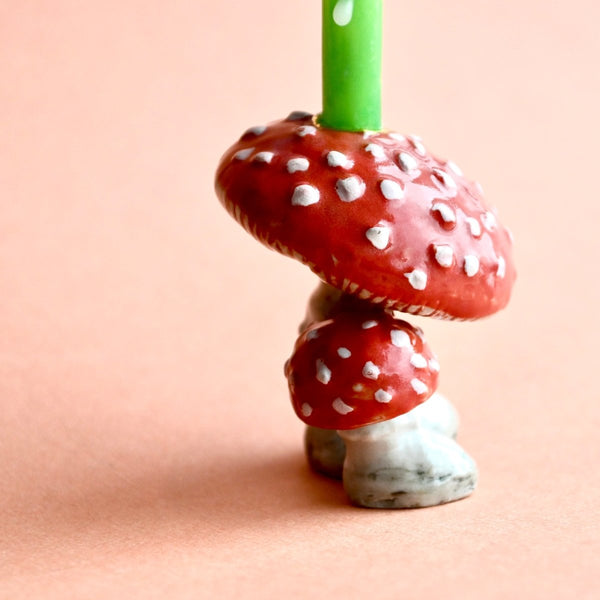 Mushroom Porcelain Cake Topper