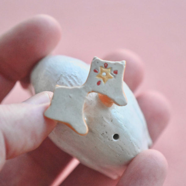 Pink Goose Porcelain Cake Topper