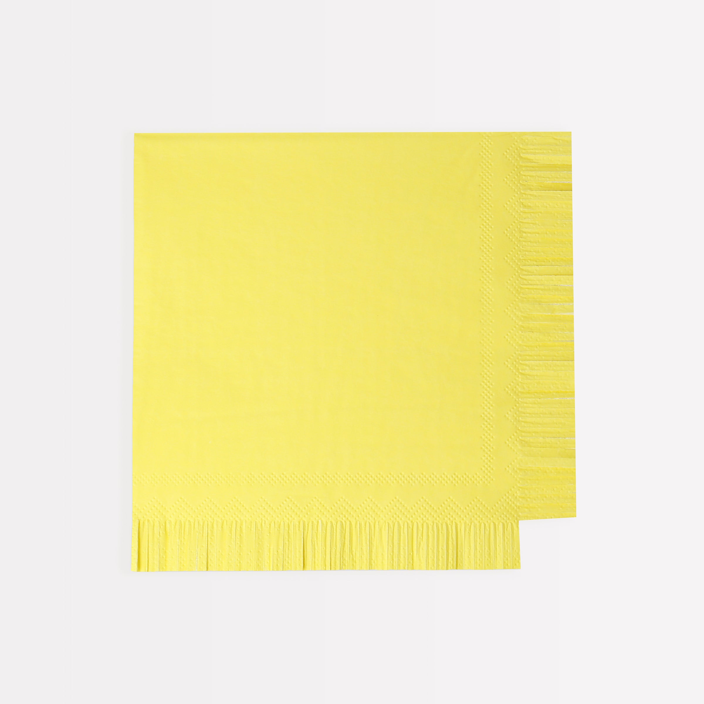 Our party napkins, in bright colors, add a decorative touch to your birthday party table.