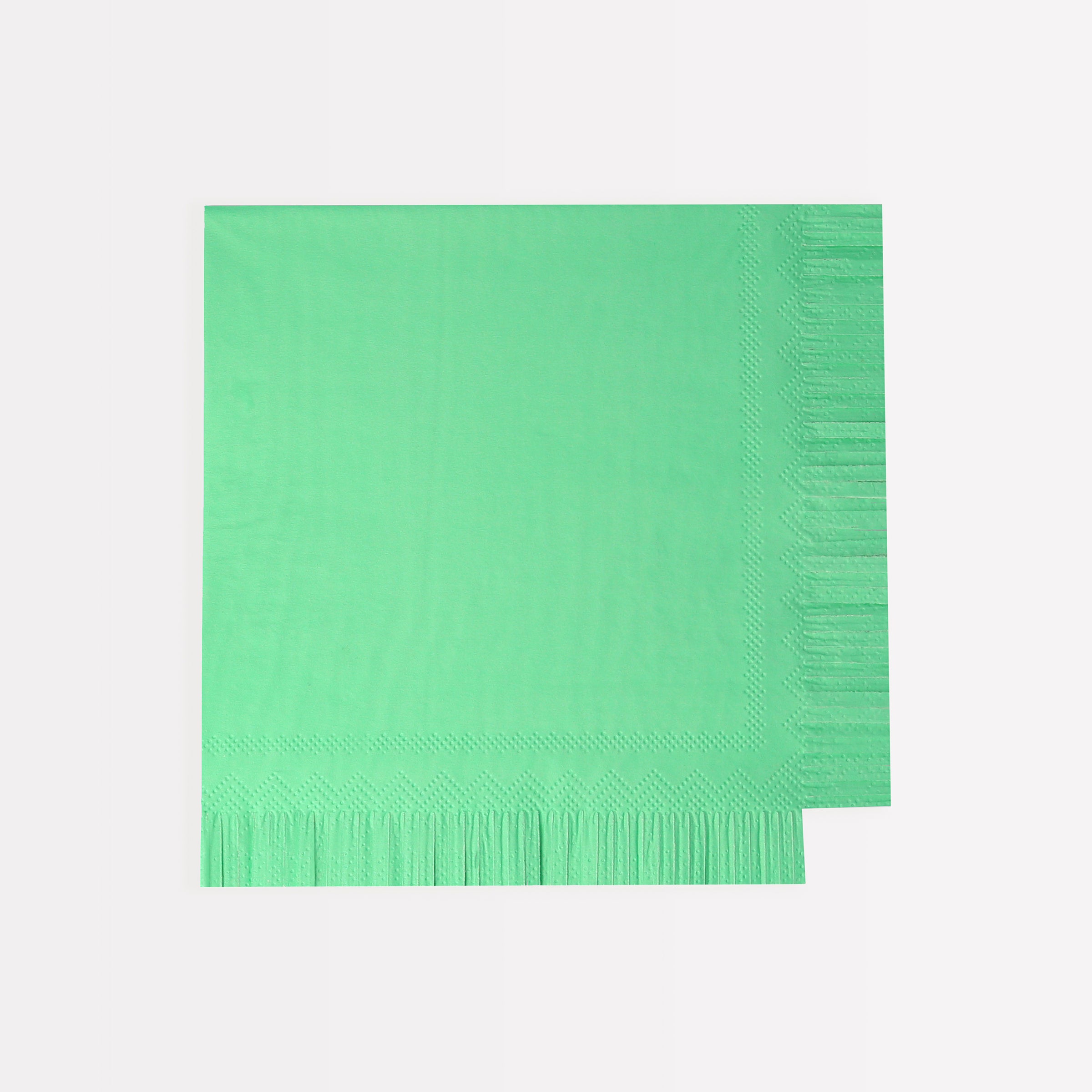Our party napkins, in bright colors, add a decorative touch to your birthday party table.