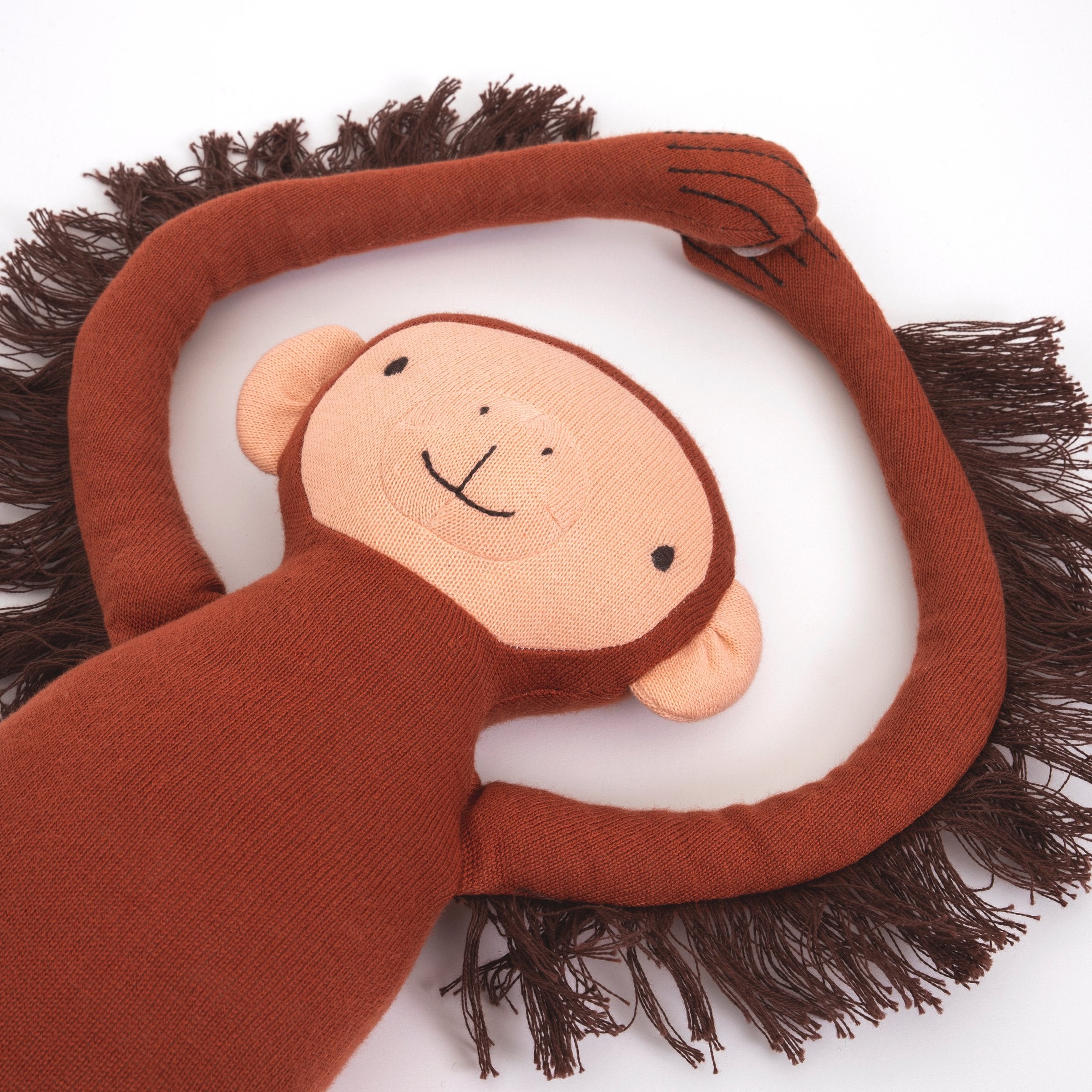 Our orgnaic cotton monkey soft toy is the perfect newborn baby gift.