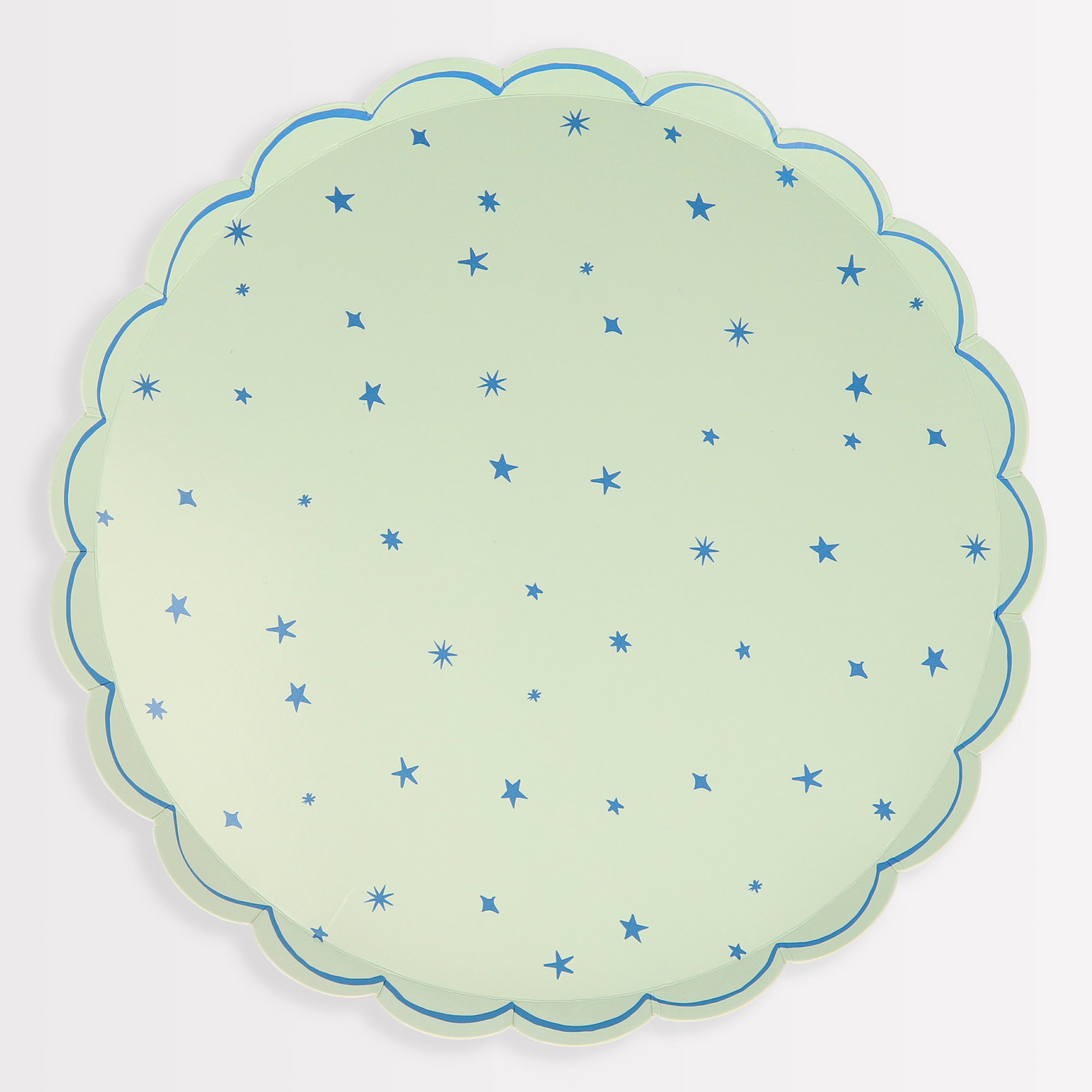 Our star plates, in a set with pink plates, blue plates and mint plates, are the perfect party plates for a kids birthday party.