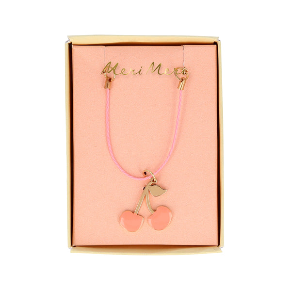 Enamel Cherries Necklace Image4