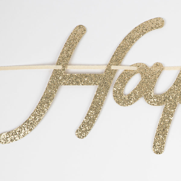 If you're looking for gold happy birthday decorations you'll love our paper garland. Image2