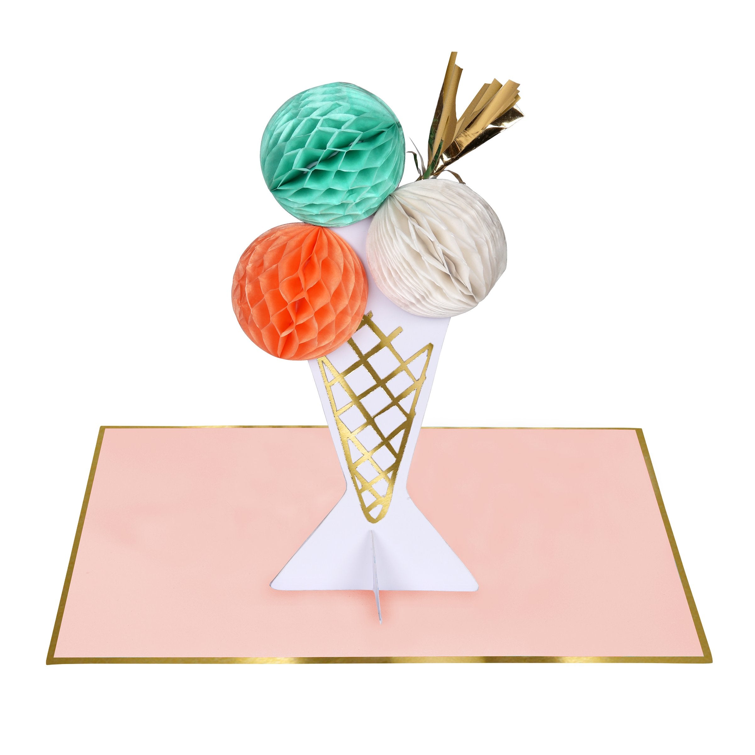 Ice Cream Honeycomb Birthday Card