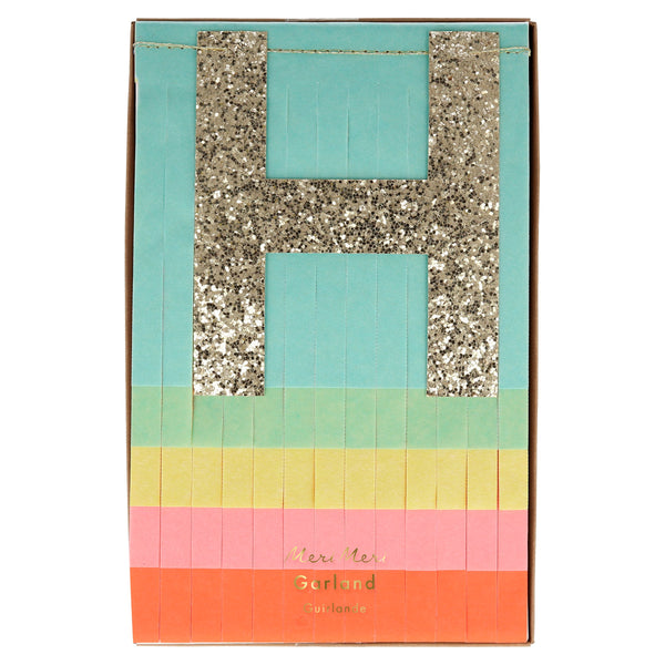 Rainbow Happy Birthday Fringe Garland Image6