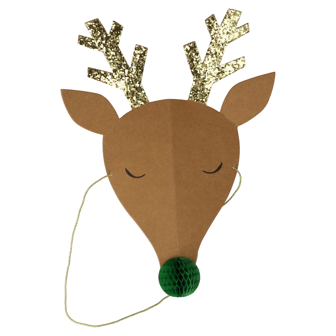 Our reindeer hats make excellent party hats for kids, and fun party hats for adults.