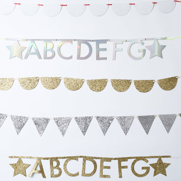 Gold Glitter Letter Garland Kit Image6