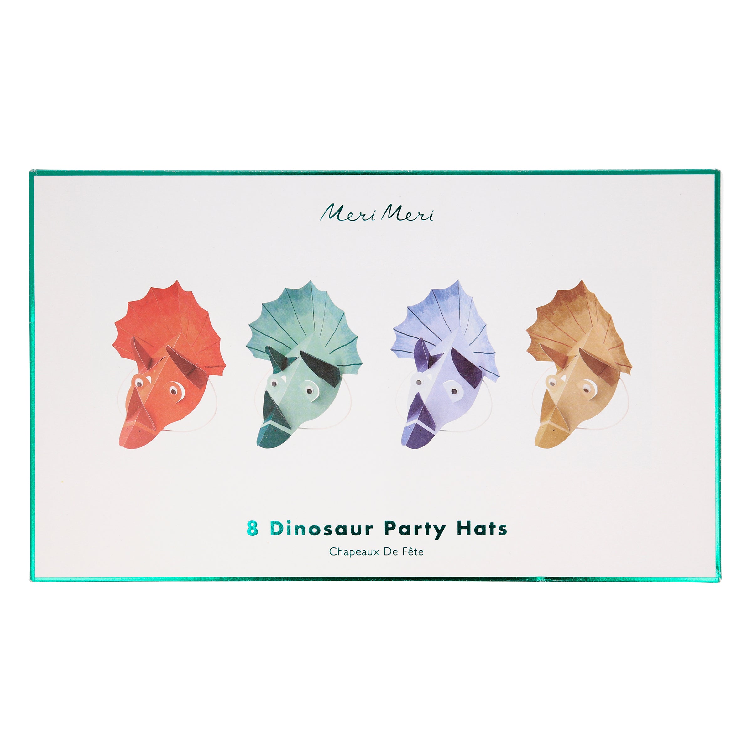 Our paper triceratop hats are just perfect for a dinosaur themed party.