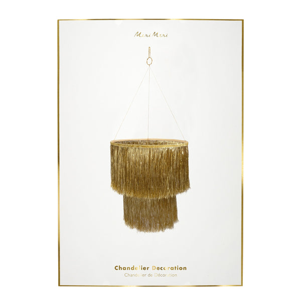 Gold Tinsel Chandelier Image4