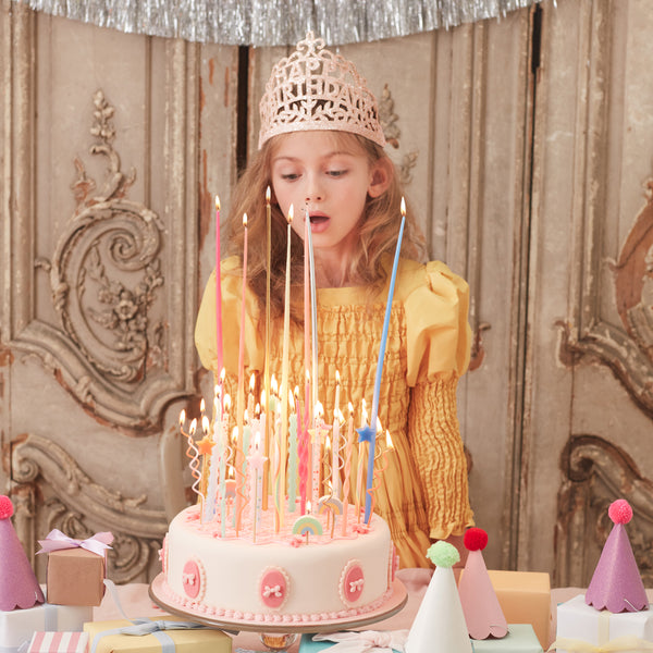 Our tall candles, with a wavy design, make great birthday cake decorations. Image2