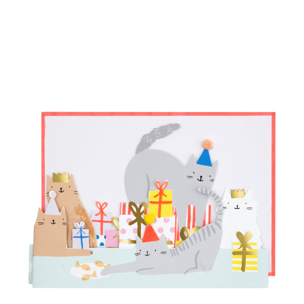 Cat Party Birthday Card Image2