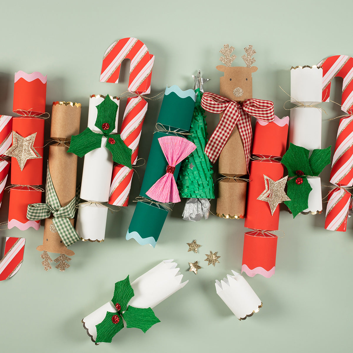 Our fun Christmas crackers, designed as candy cane decorations, make wonderful Christmas crackers for kids.