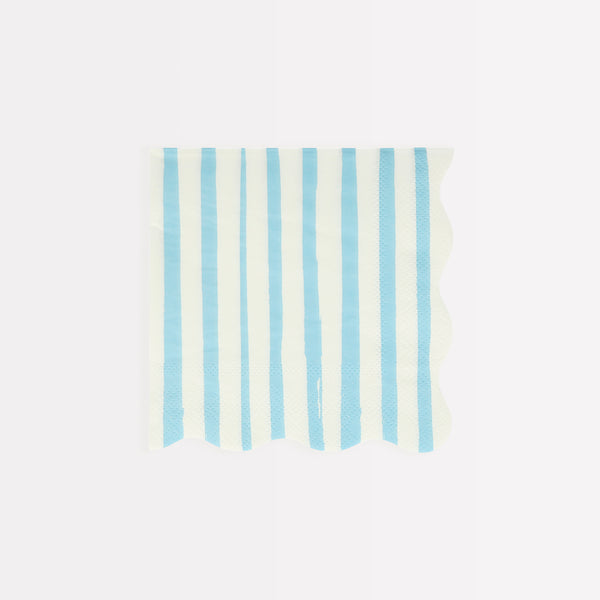 Our paper napkins, with bright stripes, are the perfect scalloped napkins for special events. Image1