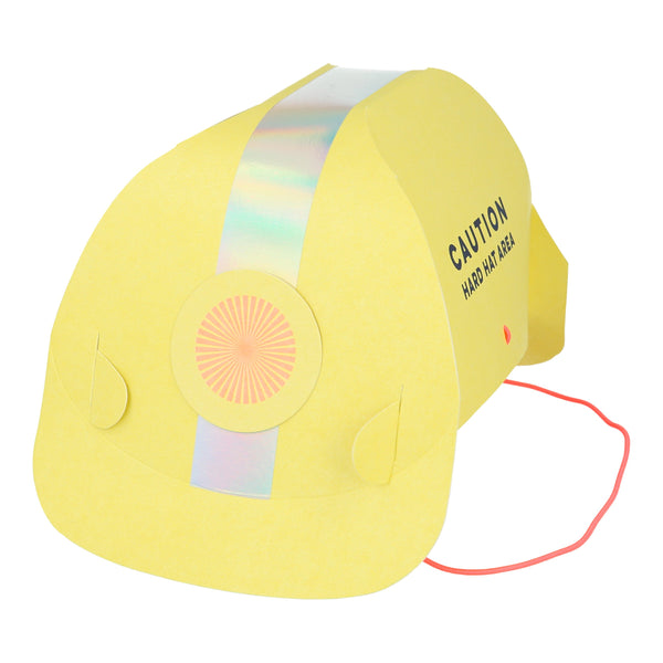 Our construction party supplies include paper plates, a 3D garland, cups, napkins, hats and a cupcake kit. Image1