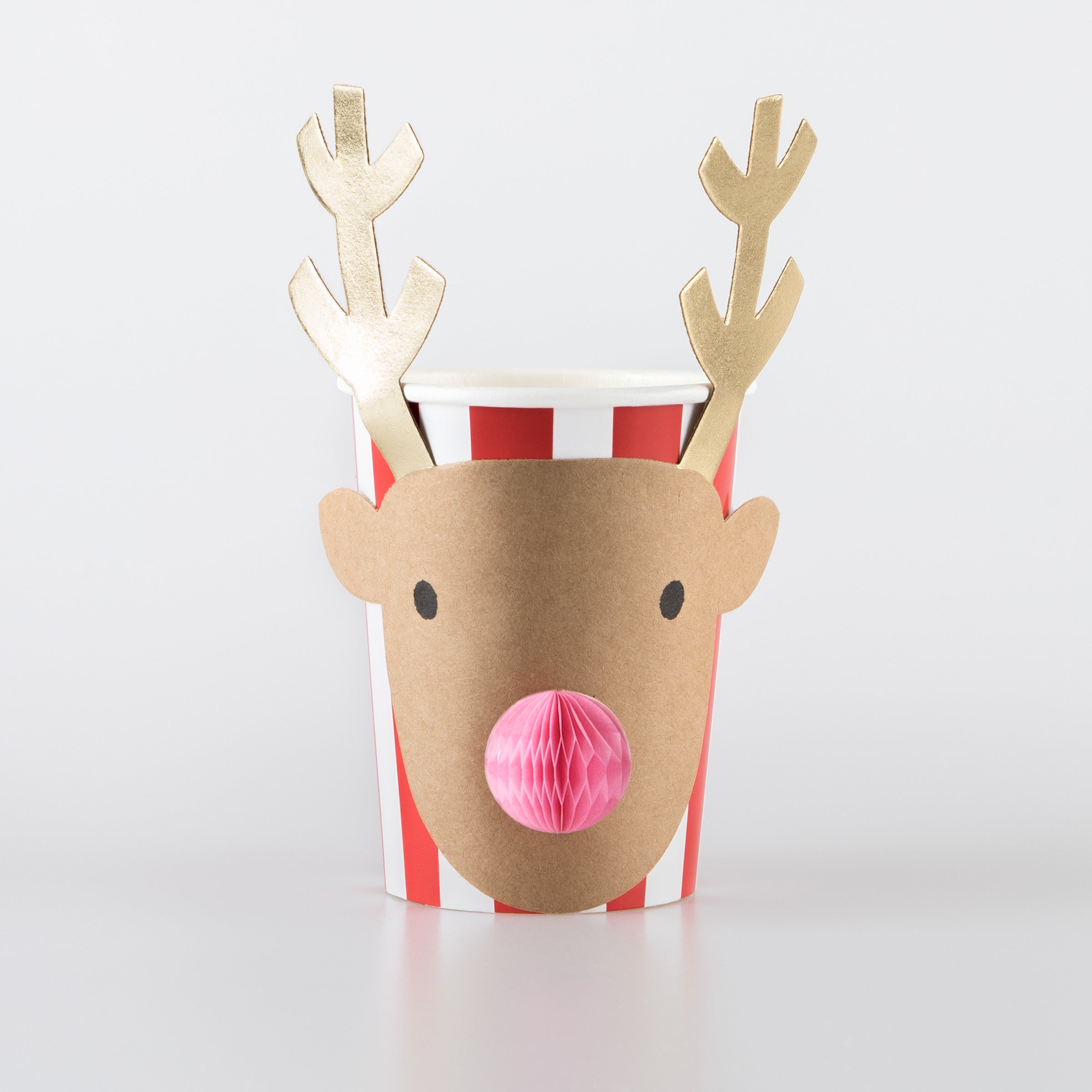 Meri Meri Santa and Reindeer Foiled Party Cups 45-2370, Set of 8
