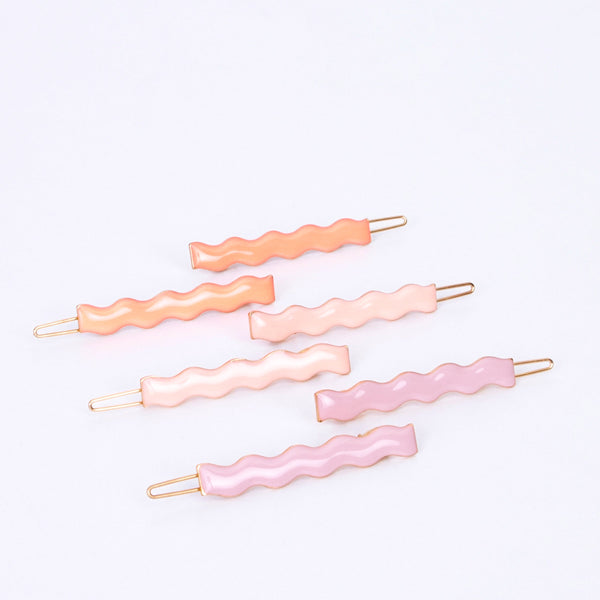 Enamel Wavy Hair Clips Image3