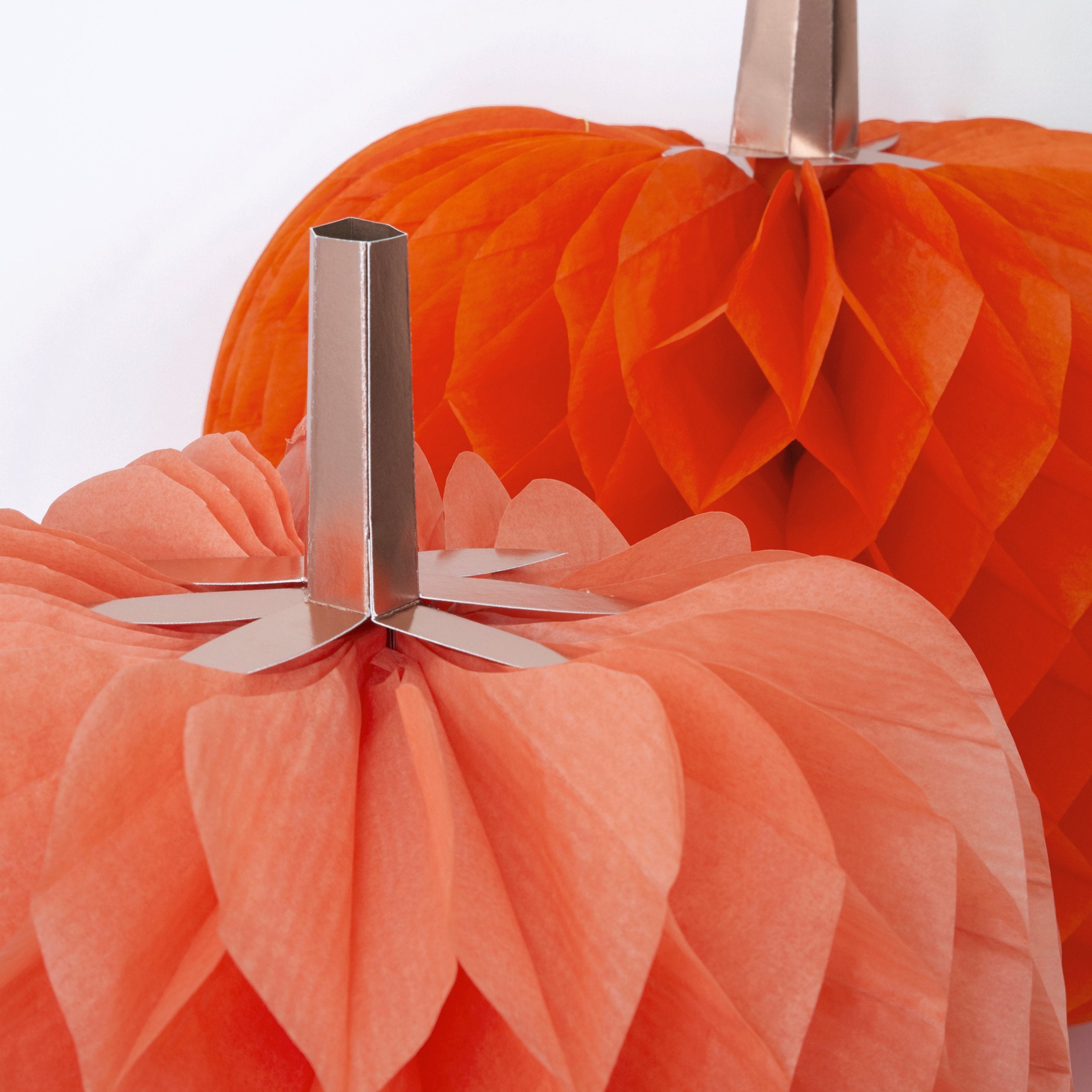 Our paper pumpkins make wonderful Halloween pumpkin decorations.