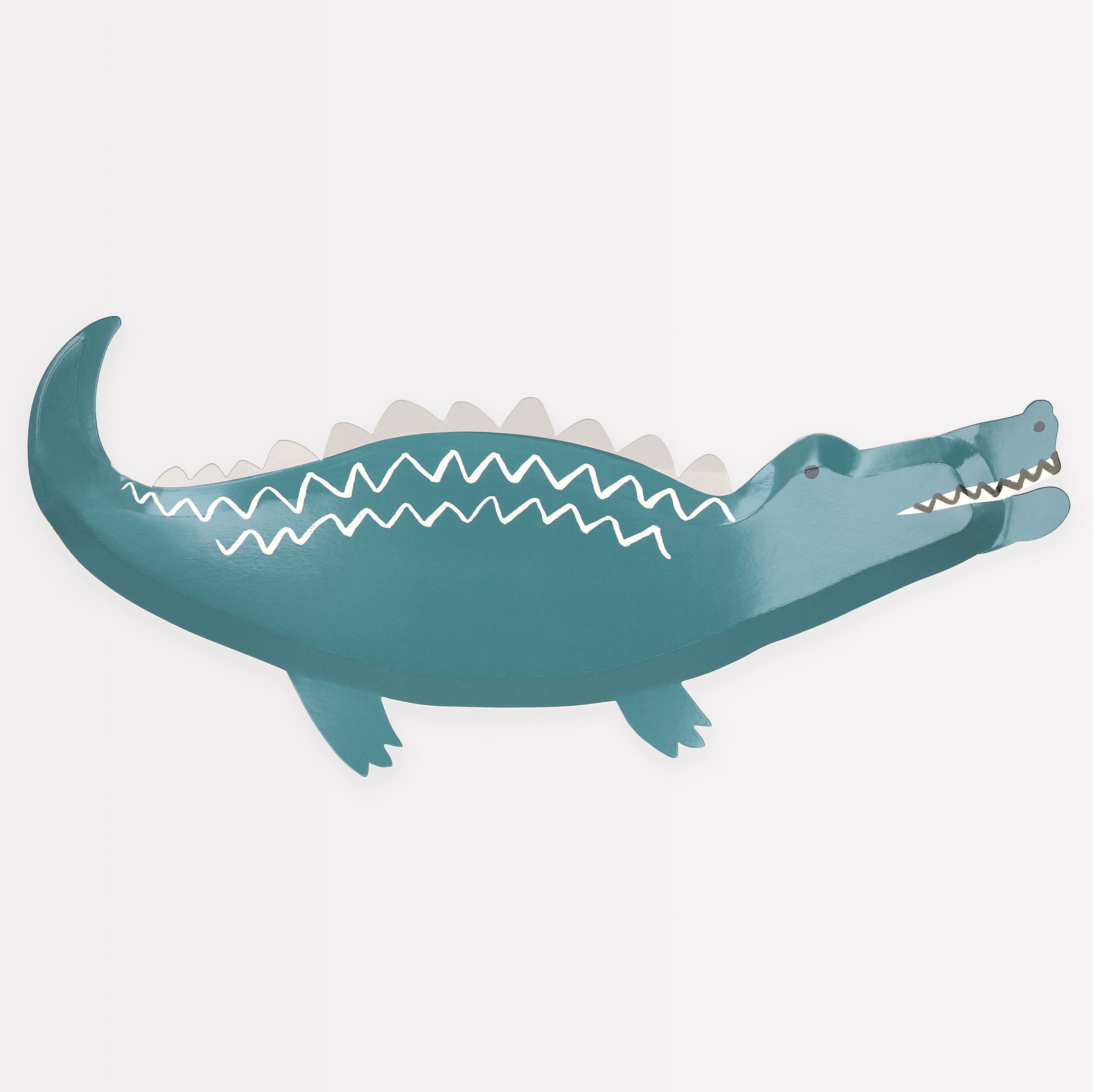 Our delightful crocodile party plates are ideal for a safari birthday party.
