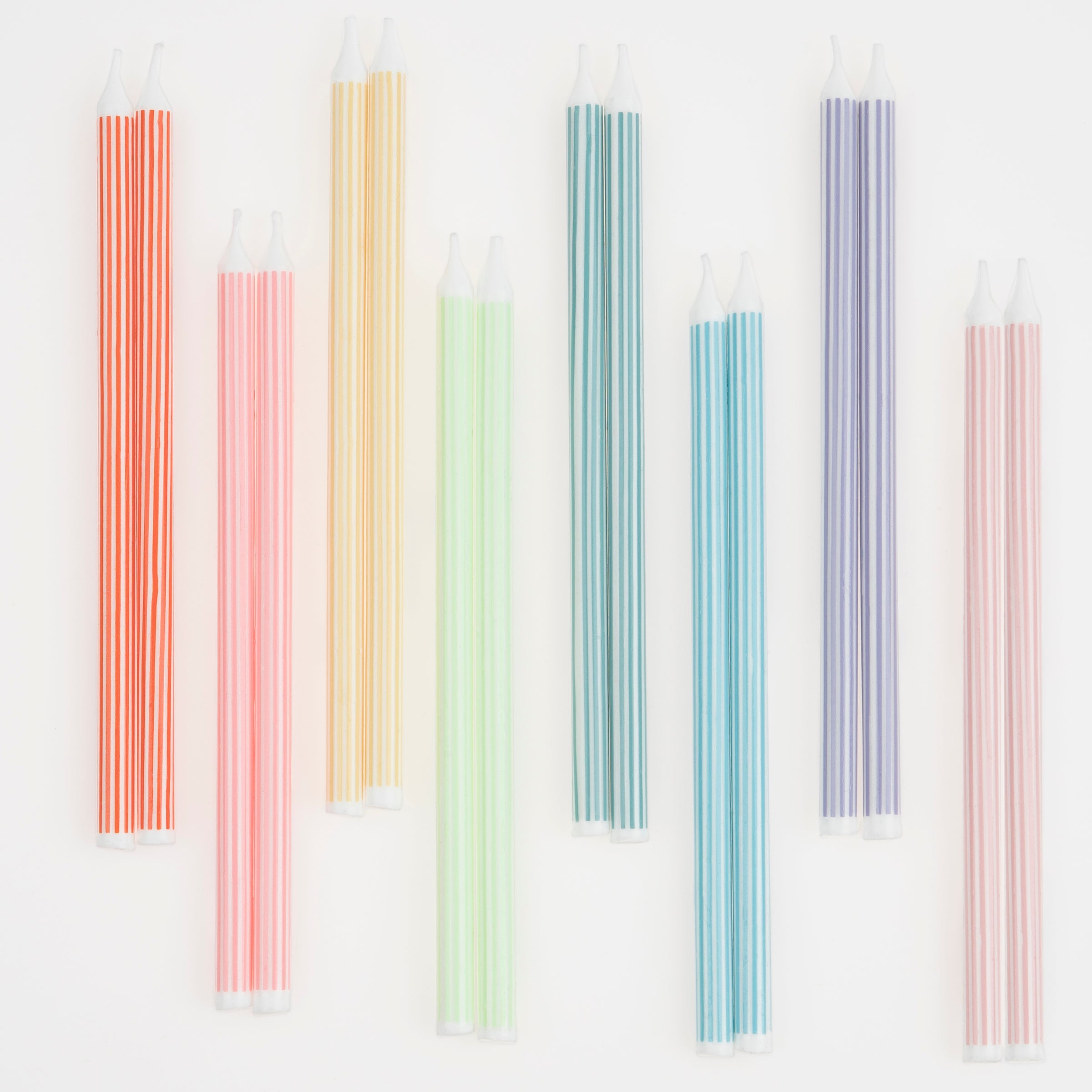 Our rainbow candles are perfect as birthday candles.