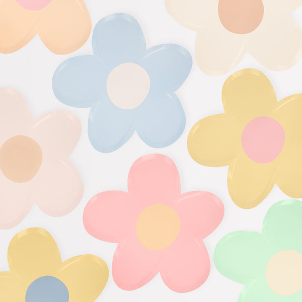 Our colorful flower party supplies, with flower plates, flower cups and flower napkins, are perfect for birthday parties or garden parties. Image4