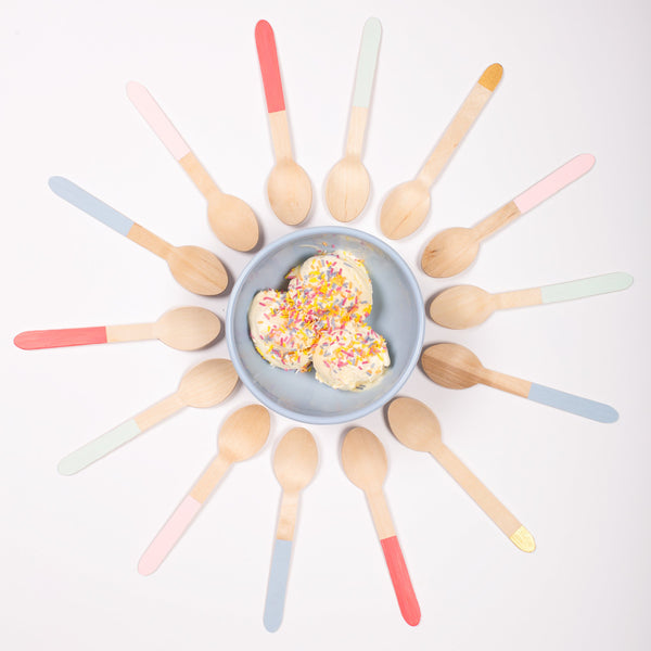 Blue Wooden Cutlery Set Image3