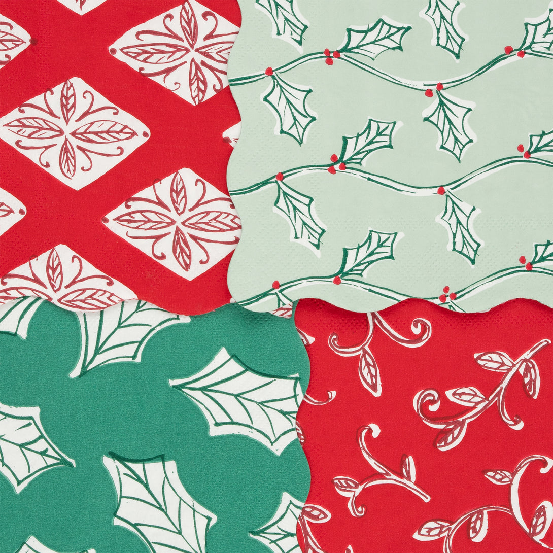 Our paper napkins give a vintage look to your Christmas table decorations.