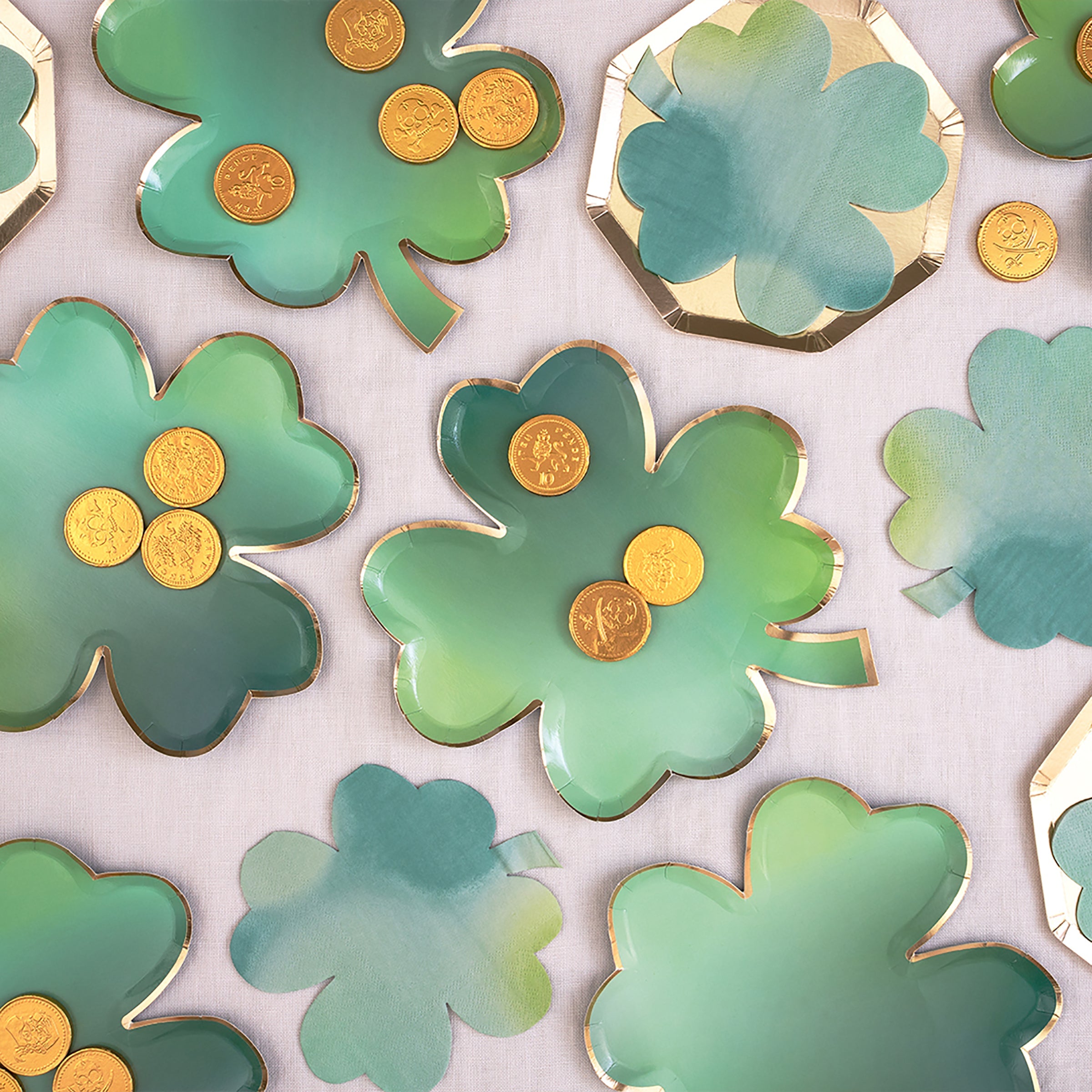 Our four leaf clover plates are perfect for a St Patricks Day celebration.