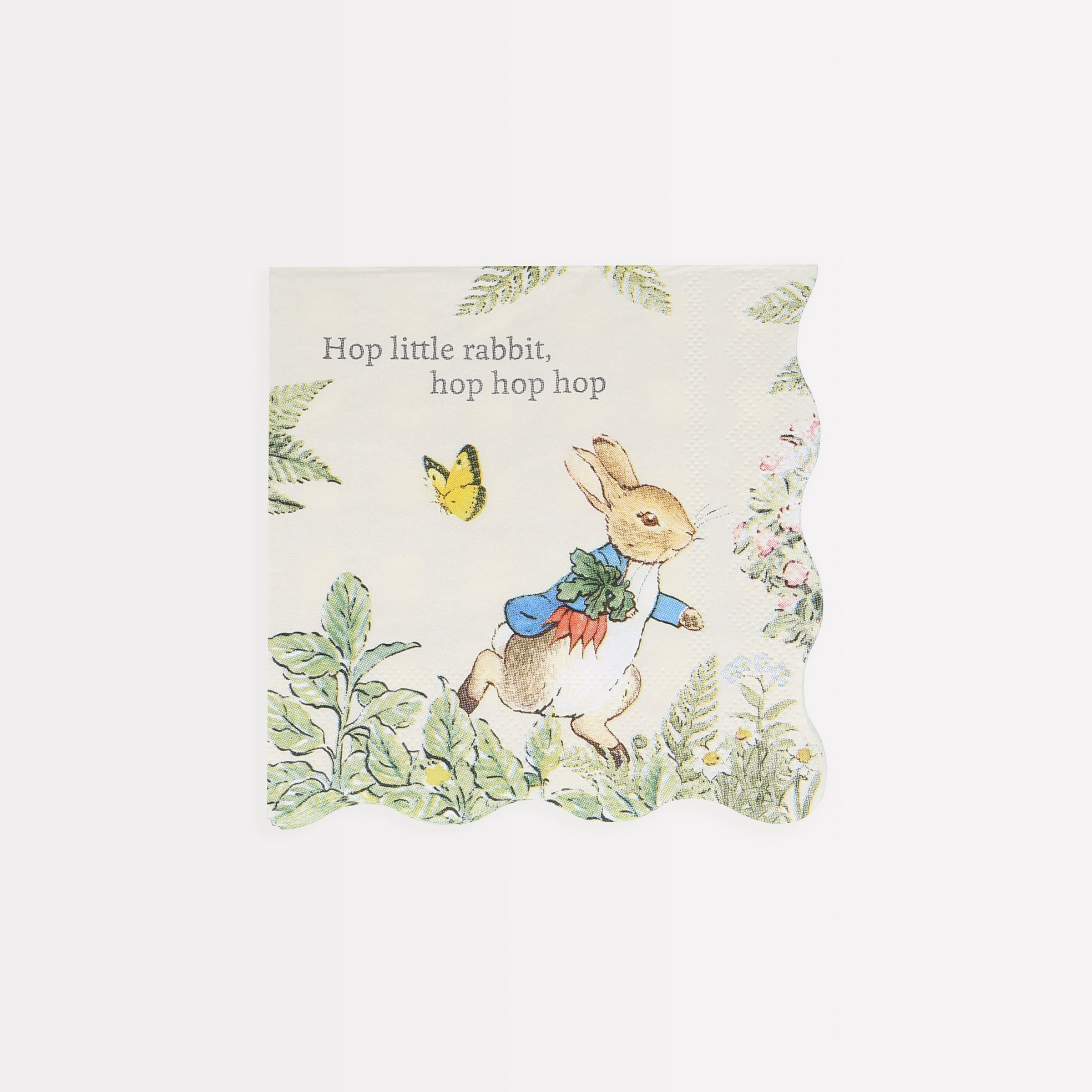 These napkins are perfect as Easter napkins or for a Peter Rabbit party.