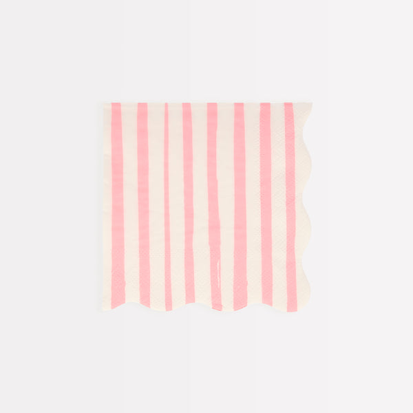 Our paper napkins, with bright stripes, are the perfect scalloped napkins for special events. Image6
