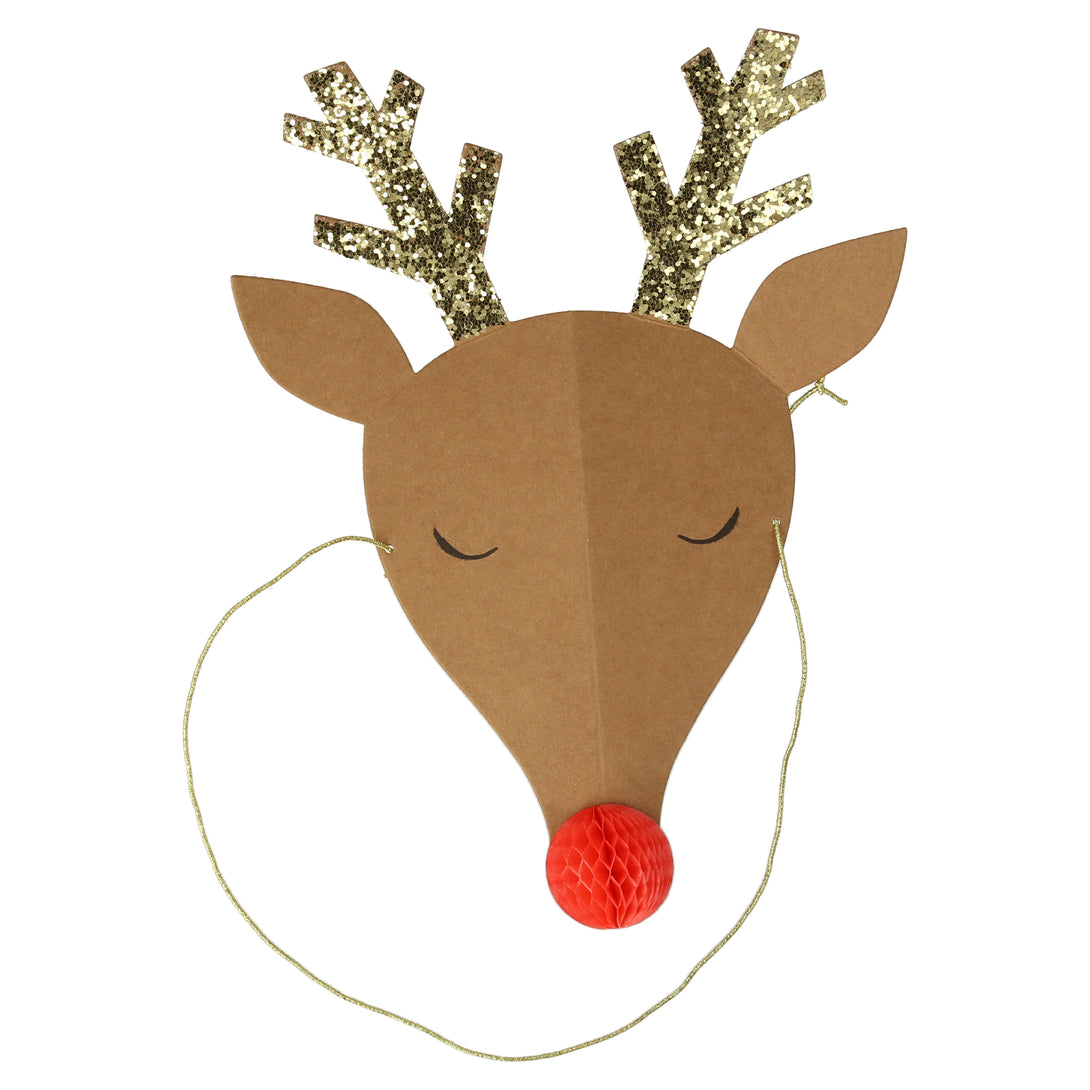 Our reindeer hats make excellent party hats for kids, and fun party hats for adults.