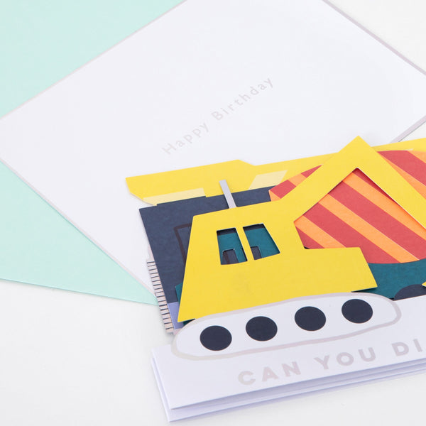 Construction Vehicles Birthday Card Image3