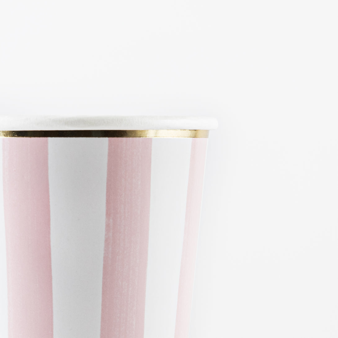 Our party cups, with sensational stripes, are perfect to add to your Christmas party supplies.