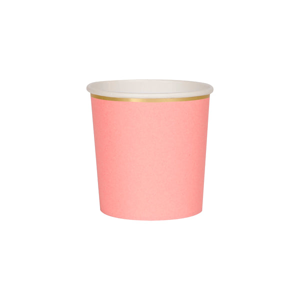 Neon Coral Tumbler Cups