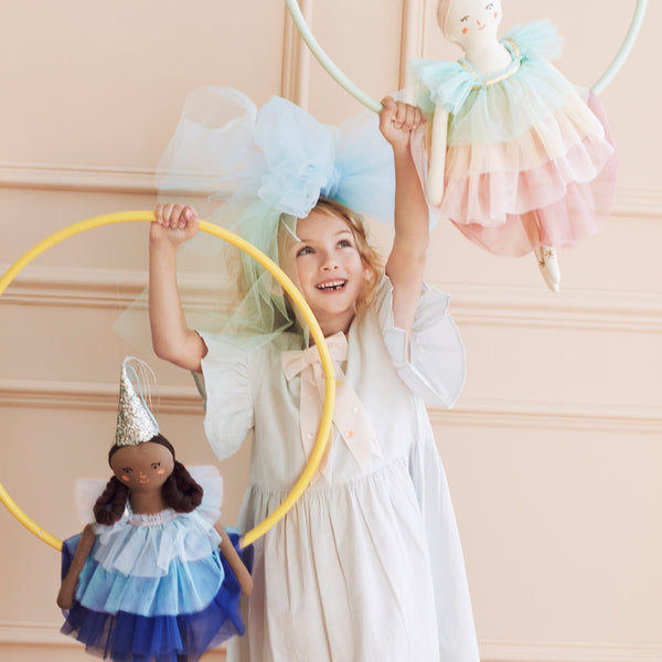 Esme is a beautiful princess toy with a gorgeous tulle dress and silver glitter hat. Image5