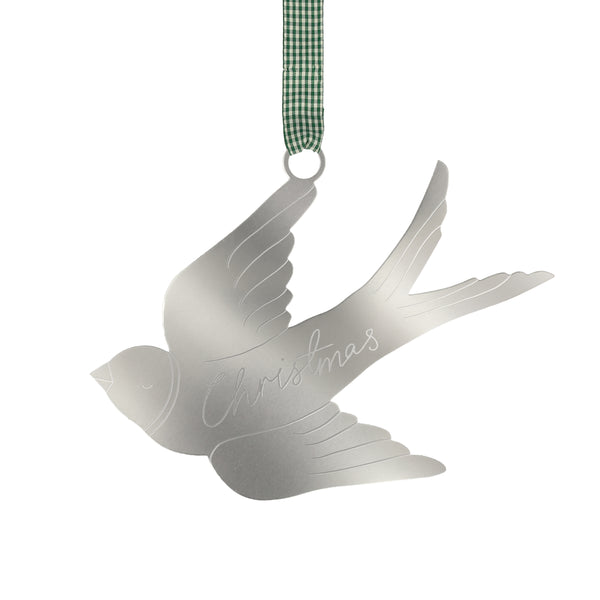 Our hanging Christmas decorations feature shiny silver foil, honeycombed paper and luxury ribbons. Image6