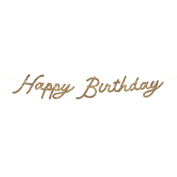 If you're looking for gold happy birthday decorations you'll love our paper garland. Image4