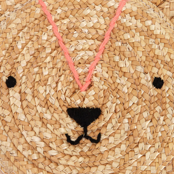 Lion Cross Body Straw Bag Image3