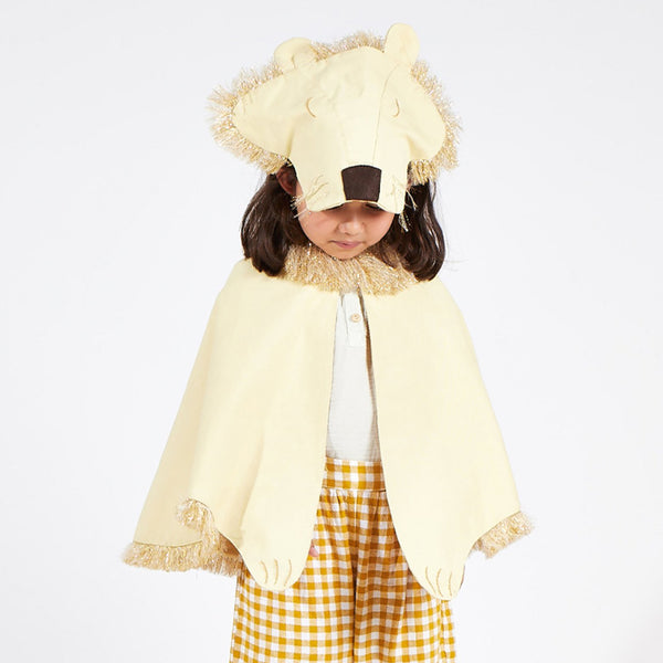 The fabulous kids costume has a cape, lion hat and swishy tail. Image2