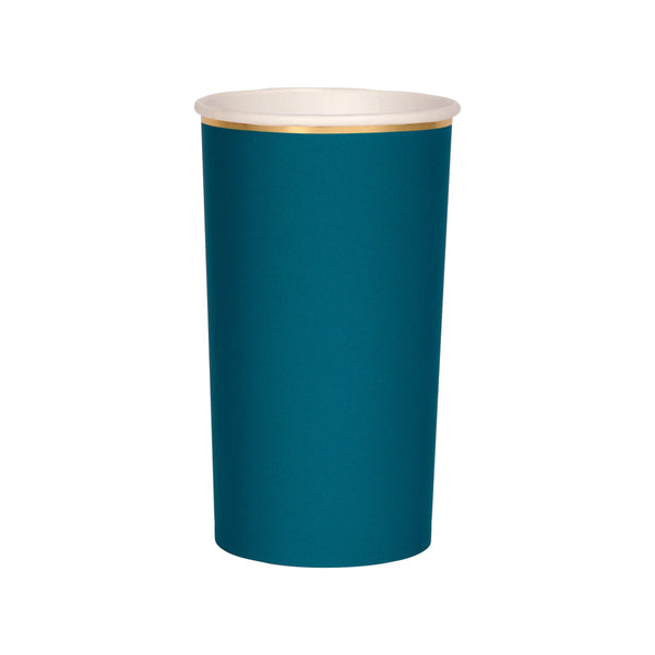 Dark Teal Highball Cups