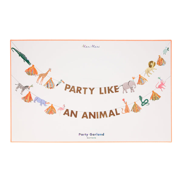 Our birthday garland with safari animals is perfect for a safari theme party. Image4