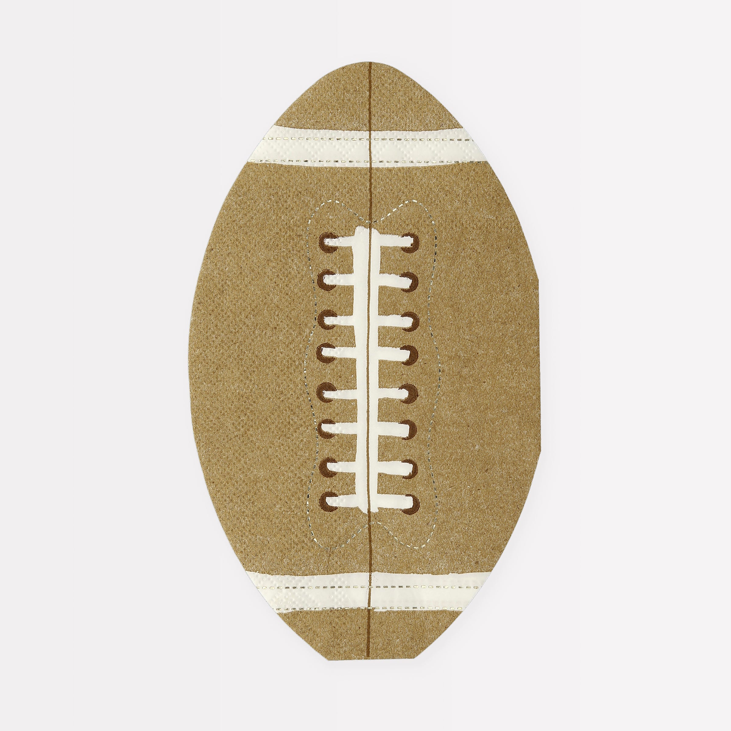 Our party napkins, shaped like an football, are perfect for sport  birthday party themes.