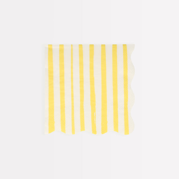 Our paper napkins, with bright stripes, are the perfect scalloped napkins for special events. Image7