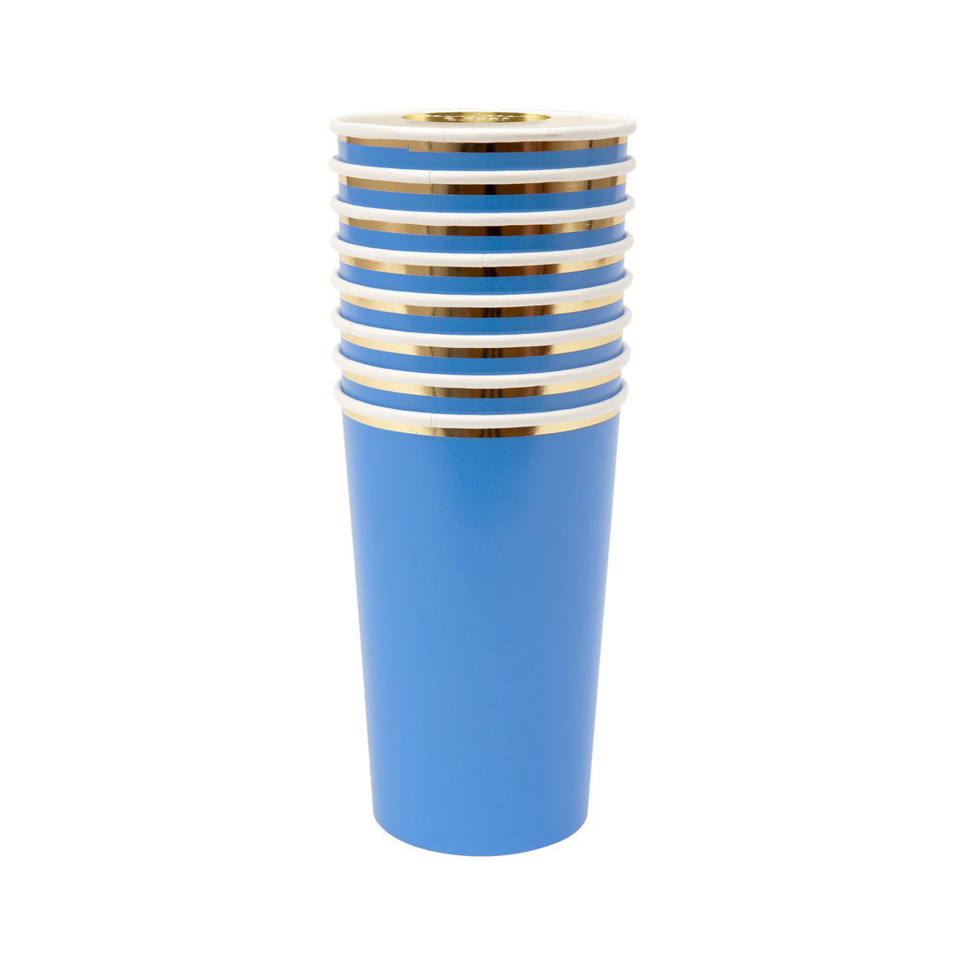 Bright Blue Highball Cups